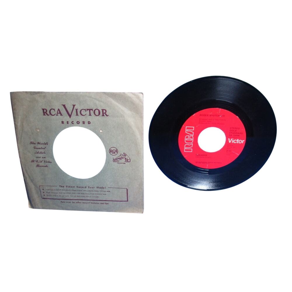 Roger Whittaker 1974 Folk Rock Music Singles Paradise & The Last Farewell 45 RPM